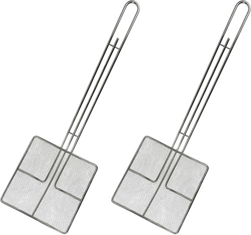 Wire mesh strainer with - with, long