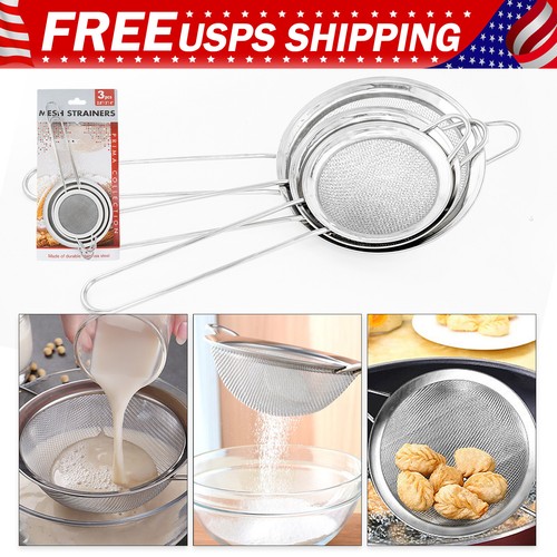 3pcs kitchen fine mesh - 3pcs,